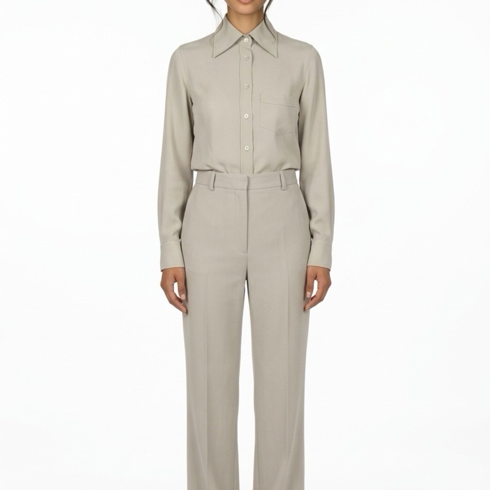 Gucci Women’s Taupey Grey Dress Shirt